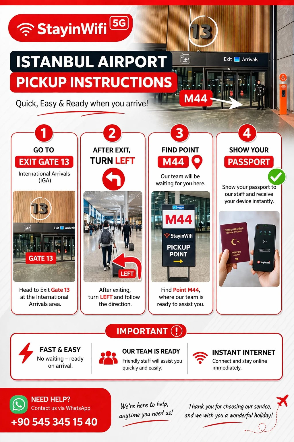İstanbul New İnternational Airport pickup location