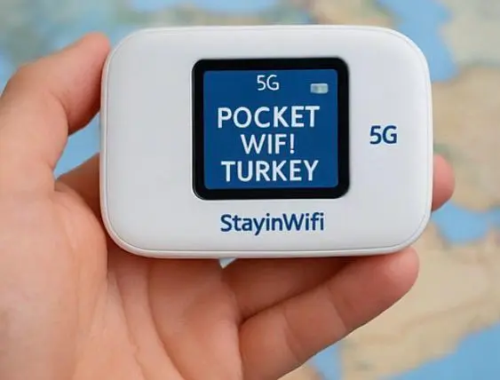 واي فاي جيب بلا حدود في تركيا من StayinWifi، سريع 4G/5G، يصل حتى 6 أجهزة، استلام من المطار، اتصال موثوق